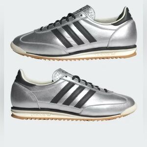 Adidas SL72 OG Sneakers - Metallic Silver with black. Sz 6.5 Men/ 7.5 Women
